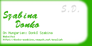 szabina donko business card